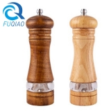 Kitchen Manual Operating Wood Salt and Pepper Mill Set 