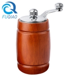 Drum Wooden Manual Salt and Pepper Grinder with Ceramic Grinding Core